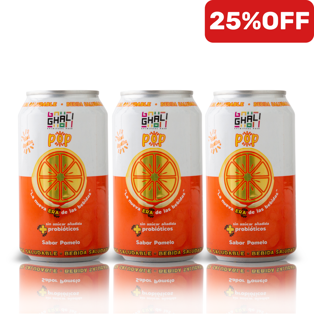 CAJA LATA BEBIDA SALUDABLE POP POMELO (12 unidades)