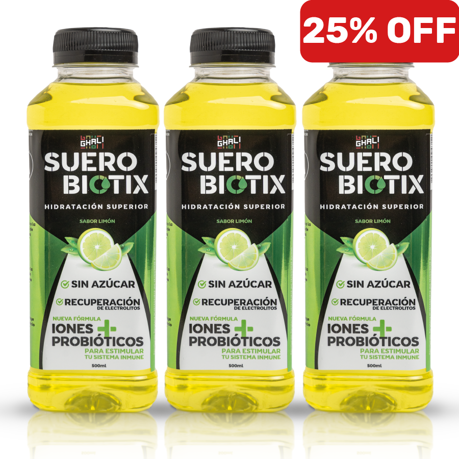 CAJA SUEROBIOTIX LIMÓN 500ML 12 UNIDADES