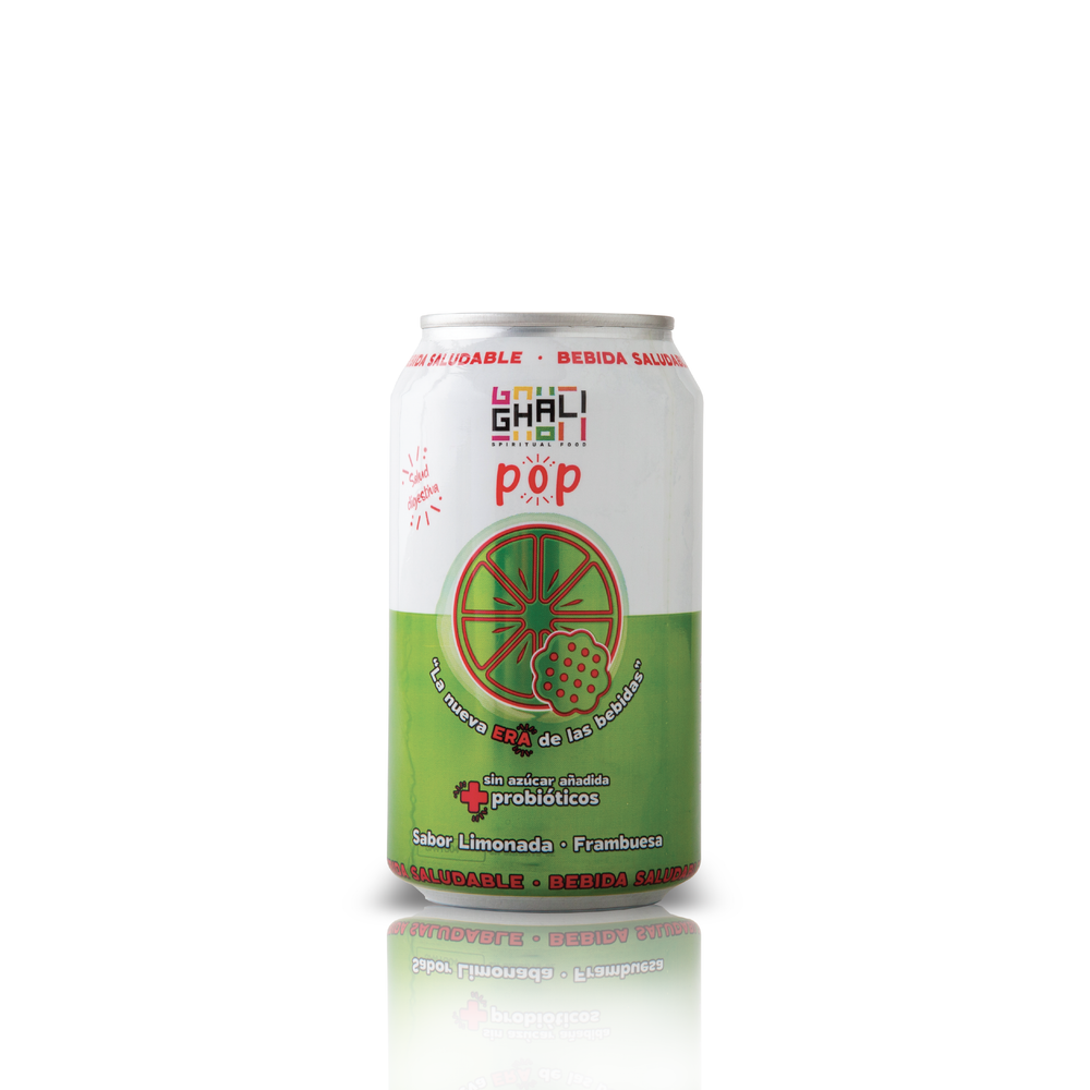 CAJA LATA BEBIDA SALUDABLE POP LIMÓN-FRAMBUESA (12 unidades)