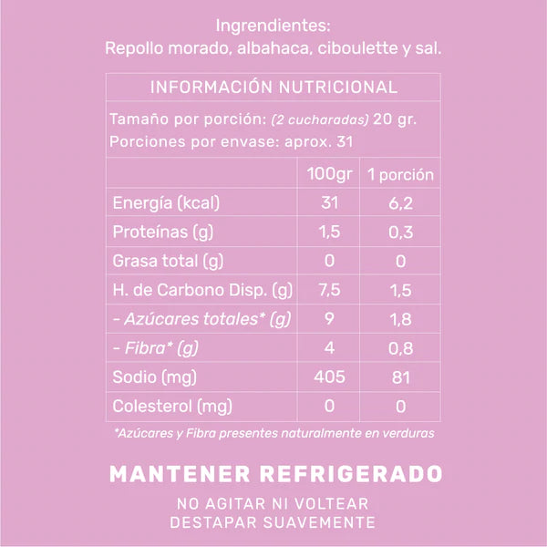 SAUERKRAUT (CHUCRUT) - MORADO - (1 unidad)